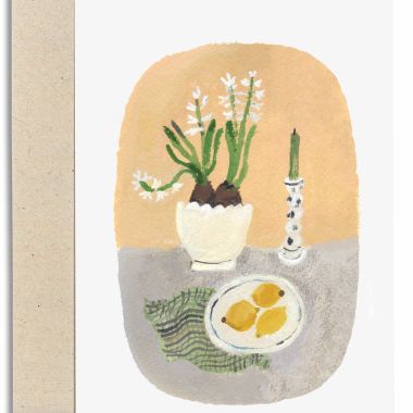 Card "Hyacinths and lemons"