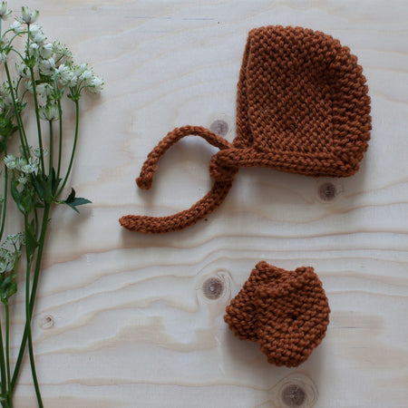 Accessoires en laine terre de sienne