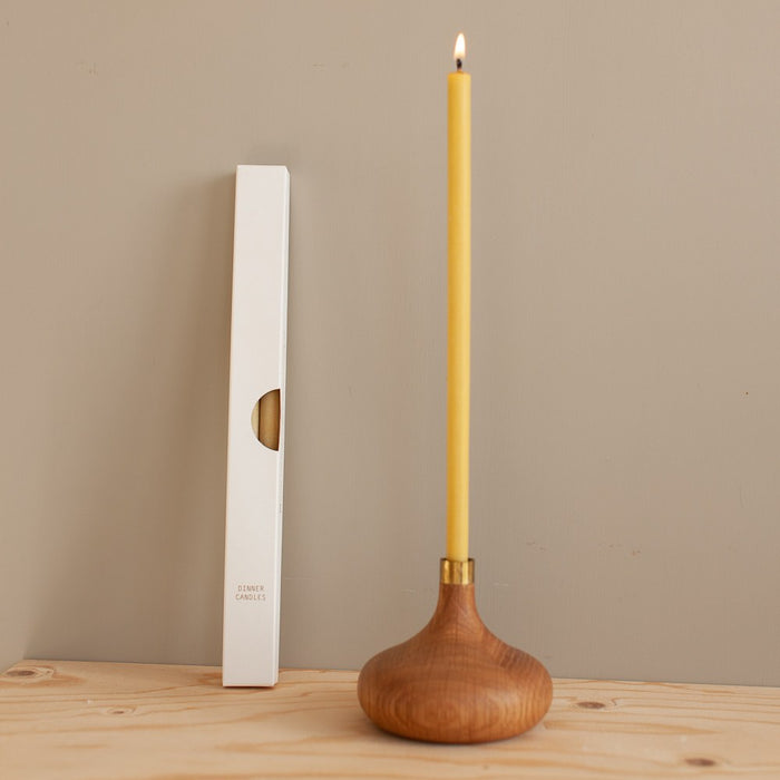 Bougeoir bois et laiton Ovothings