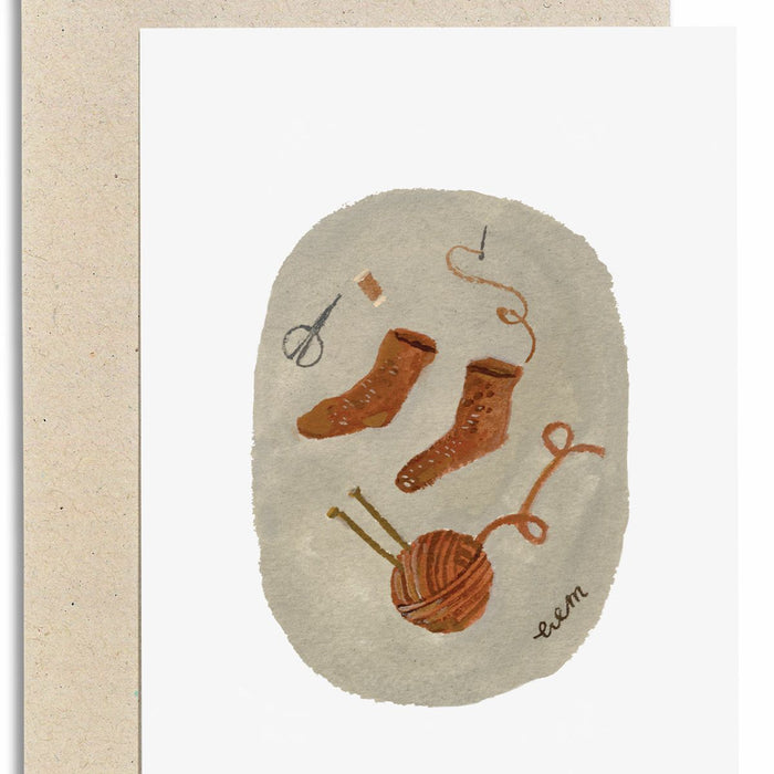 Carte "Warm socks" Gemma Kommen