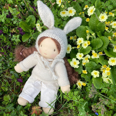 Patron tricot bonnet de lapin à télécharger