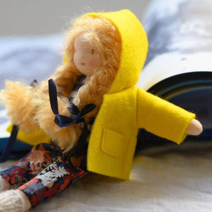 Manteau mini jaune