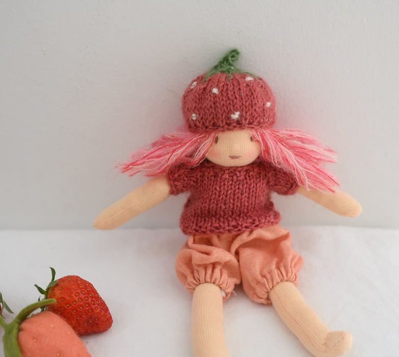 Bonnet tricot fraise