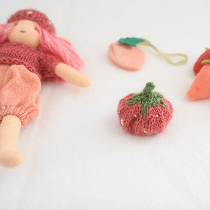 Bonnet tricot fraise