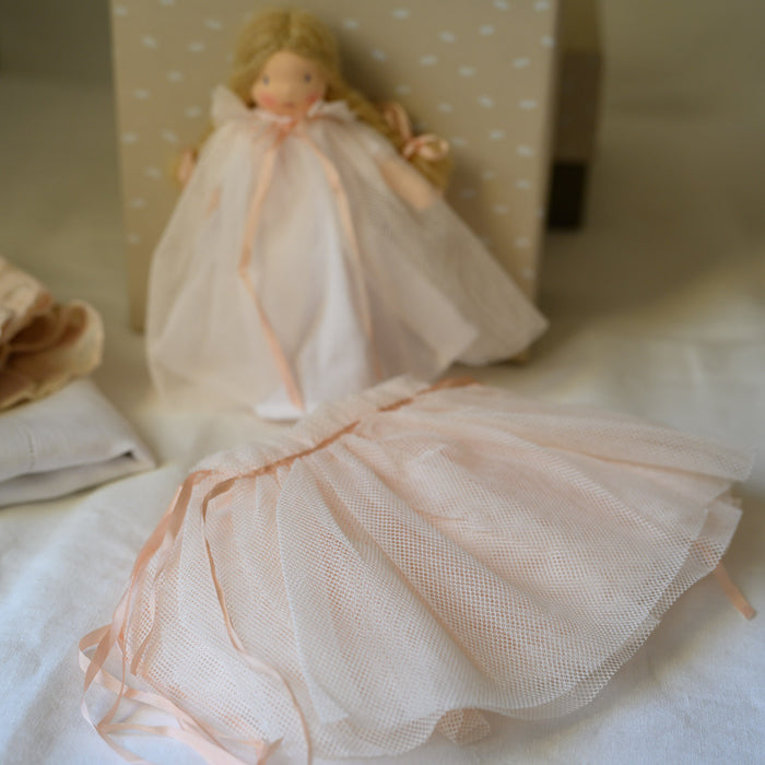 Mini cape en tulle de coton