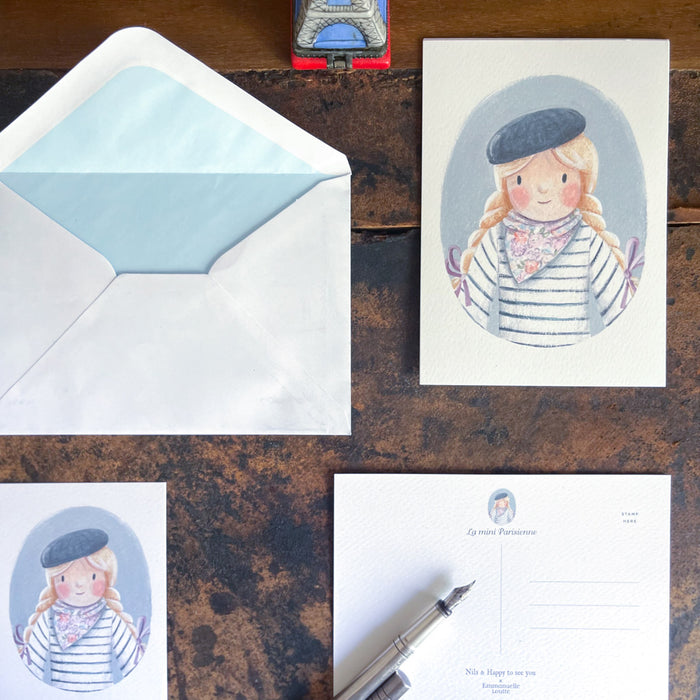 Carte Postale Poupée parisienne Emmanuelle Loutte