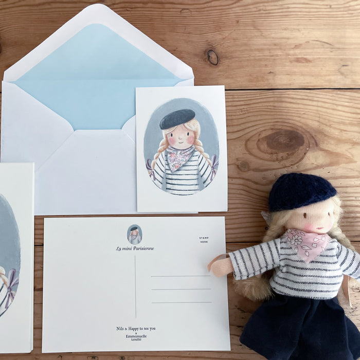 Carte Postale Poupée parisienne Emmanuelle Loutte